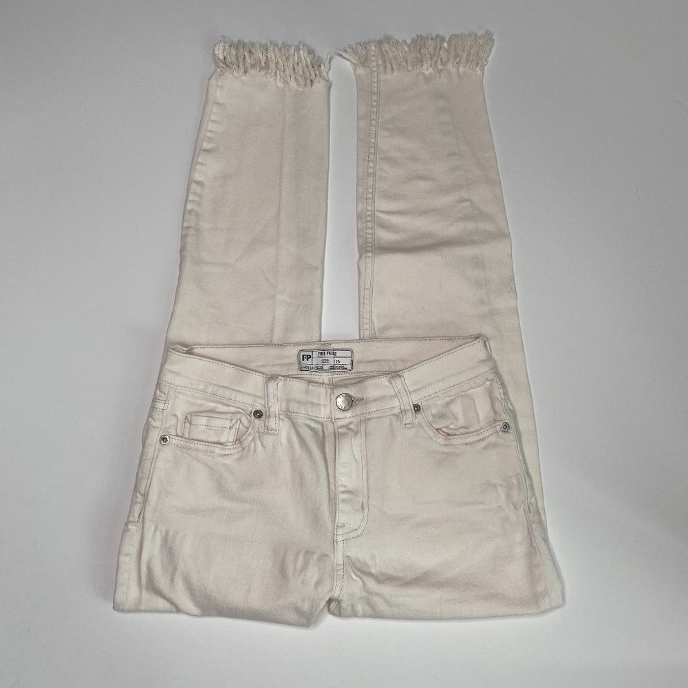Free People Great Height Frayed Skinny Jeans 25